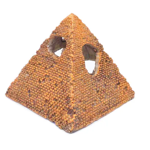 1pcs Egyptian Aquarium Decor Fish Tank Resin Pyramid Reptile Hideout Aquarium Fish Shrimp Habitat Fish Tank Landscape（Big）