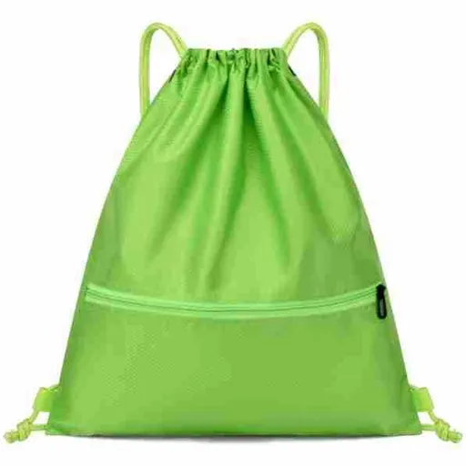 Lightweight Sports Backpack, Water Resistant Nylon Gym Bag with Adjustable Shoulder Strap for Hiking, Fitness, Travel and Daily Use - Green