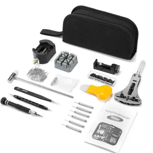 153 Pcs Watch Repair Kit Professional Spring Bar Tool Set,Watch Battery Replacement Tool Kit,Watch Band Link Pin Tool Set