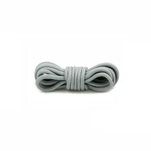 Shoelaces Colorful Coloured Flat Round Oval Bootlace Sneaker Shoe Laces - Round-Grey