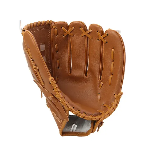 Baseball Glove Thickened Softball Glove Pitcher Mitt Sports Training Outdoor - Brown - 12.5in
