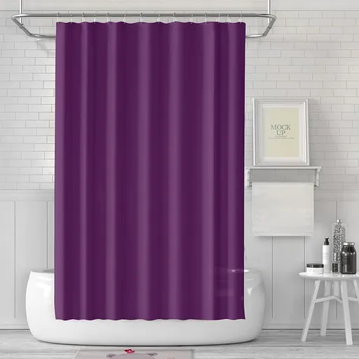 180x180cm Waterproof Shower Curtain, Quick-Drying Mold Resistant for Bathroom and Outdoor Shower, Purple