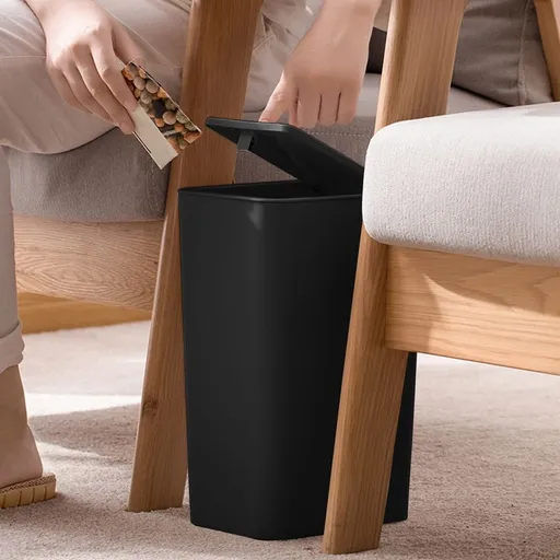 11 Liter Small Trash Can with lid, 3 Gallon,Garbage Can Slim Trash Bin Waste Basket for Bathroom,Kitchen,Bedroom,Living Room,Office,Laundry