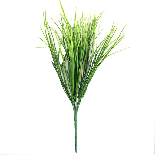 5pcs Artificial Fake Grass Plants Flowers Faux Plastic Wheat Grass Outdoor UV Resistant Greenery Shrubs Plant