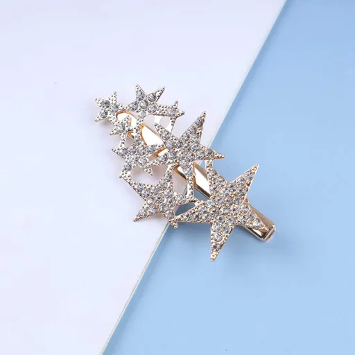 Wedding rhinestone star hair clip retro crystal star hair clip crystal hair clip decoration star head clip