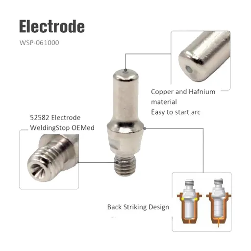 20Pcs Plasma Electrode Mt52582 Tips Nozzles Mt51313P1.1 For Pt60 Cutting Torch