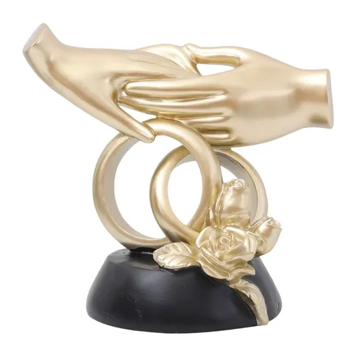 Gesture Sculpture Decor, Resin Abstract Holding Hand Love Gesture Statue Figurines for Wedding Home Desktop Decoration Gifts