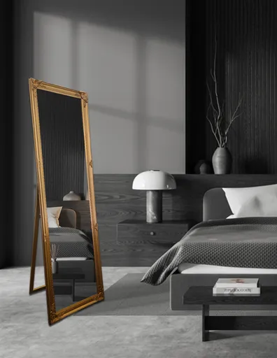 French Provincial Ornate Mirror - Gold - Free Standing 50cm x 170cm