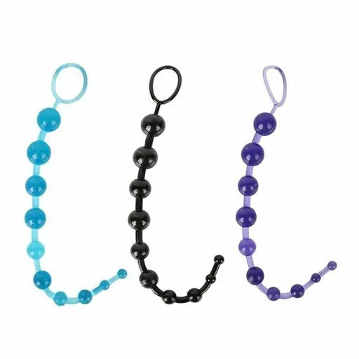 House Of Dasein Flexible 31Cm Colourful Anal Beads String Butt Plug - Purple