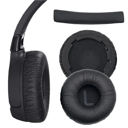 Headworn Heaphone Protector Set Ear Pads Cushion and Headband for JBL Tune600BT T520BT T510BT T500BT T450BT Black