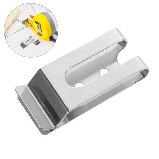 10Pcs Durable Plated Silver Metal Belt Clips for Tape Measures with Low Profile Comfort