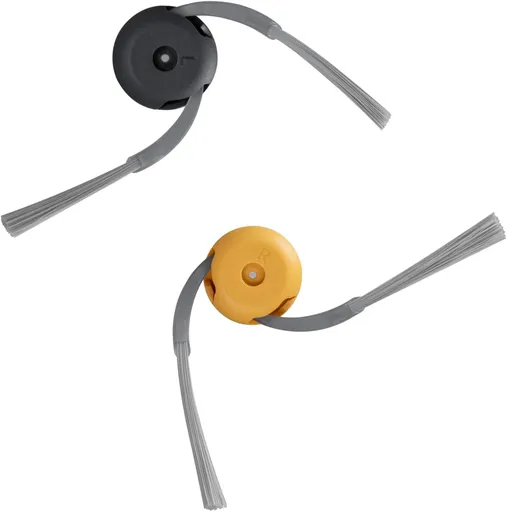 Side Brushes Replacement (2 Pieces) for Qrevo Curv 2 Flow Robot Vacuum Cleaner, Gray& Yellow