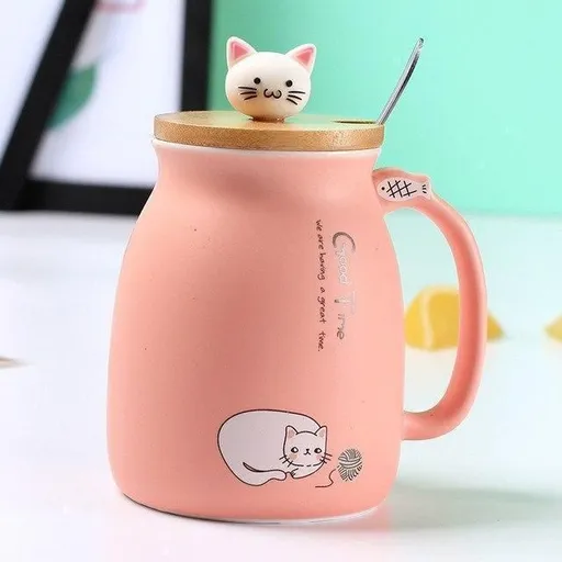 House Of Dasein Multi Purpose Kitten Mug - Pink