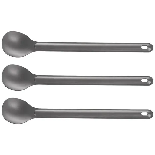 3Pcs Titanium Spoon 21.5Cm X 3.9Cm Camping Spoon Outdoor Tableware Long-Handled Titanium Spoon
