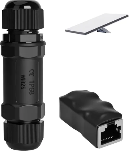 Starlink Ethernet Connector,RJ45 Coupler, Ethernet Female to Female Extender with Lightning Protection and IP68 Waterproof,CAT8/CAT7/CAT6/CAT5E Cables