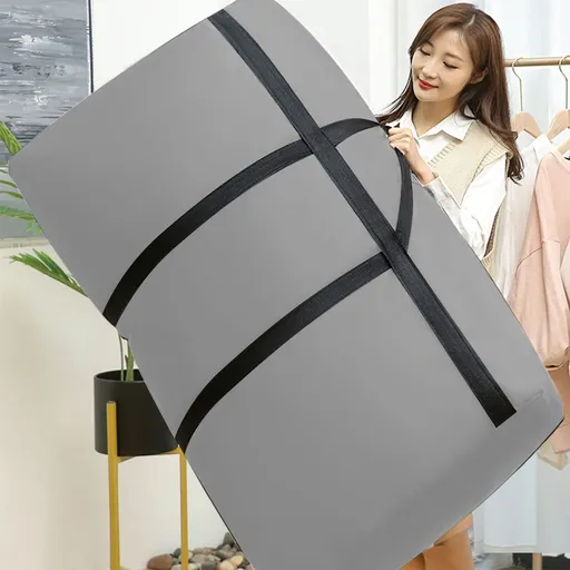Large Storage Bags, Heavy Duty Moving Bags With Zipper And Stronger Handles, Waterproof Protects And Moisture, Big Foldable Duffle Bag For Travel Storage