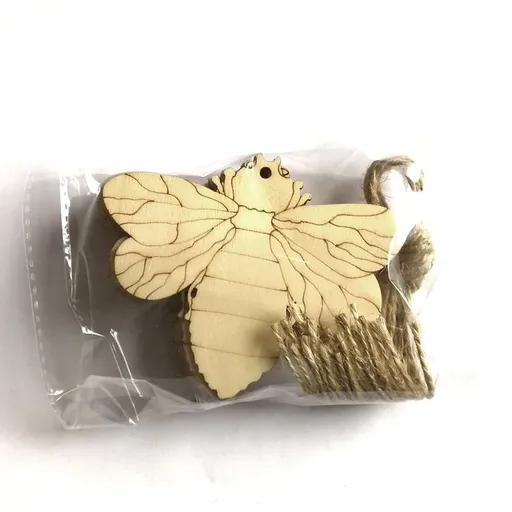 Wooden Honey Craft Pendants, - Natural Wood Charms for Jewelry Making and Crafts