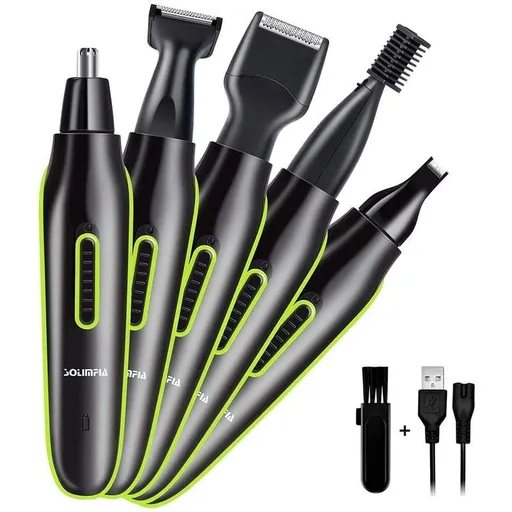Nose Hair Trimmer Rechargeable 5 in 1 Nose Trimmer for Men Women Electric Ear Hair Trimmer,Beard Trimmer,Sideburn Trimmer,Precision Detailer Stainless Steel
