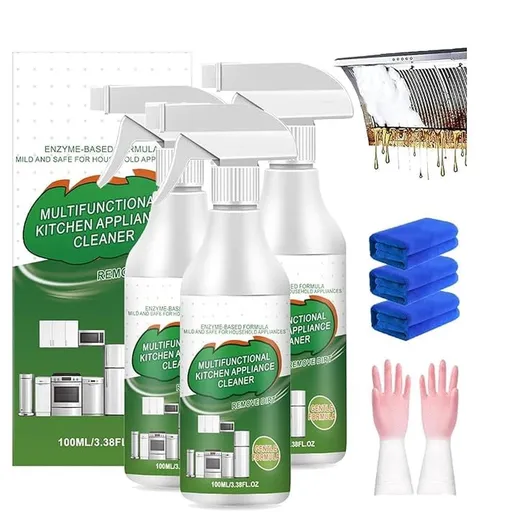 Kitchen Enzyme Cleaner - Kitchen Enzymes, 100ml Multi-Use Enzyme Foam Cleaner, Electrolyzed Ion Kitche 、 Spray, Kitche Appliance Cleaer, for Oven, Stove, Quick & Easy Cleaning