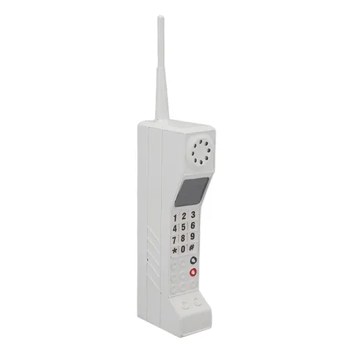 Retro Cell Phone Ornament Iron Material Vivid Lightweight Portable Decorative Colorfast Vintage Cellular Model White