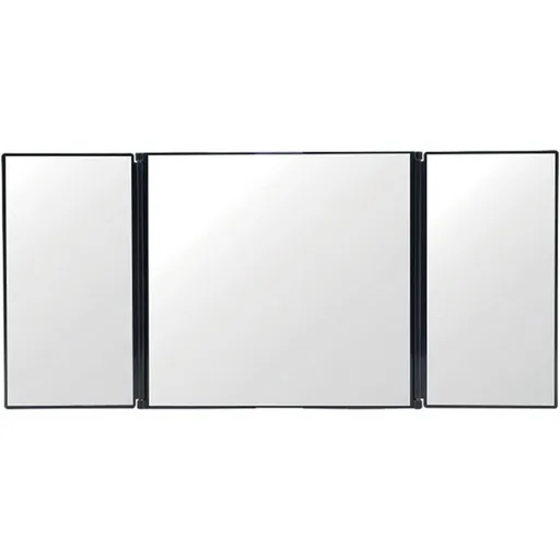Car Vanity Mirror Universal Sun Visor Mirror Tri-Fold Design Folding Vanity Mirror Cosmetic Makeup Mirror Auto Supplies