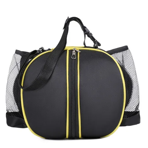Sports Ball Bag Basketball Soccer Storage Bag Portable Equipment Carry Bag for Team Training Gym Outdoor Activities - Black