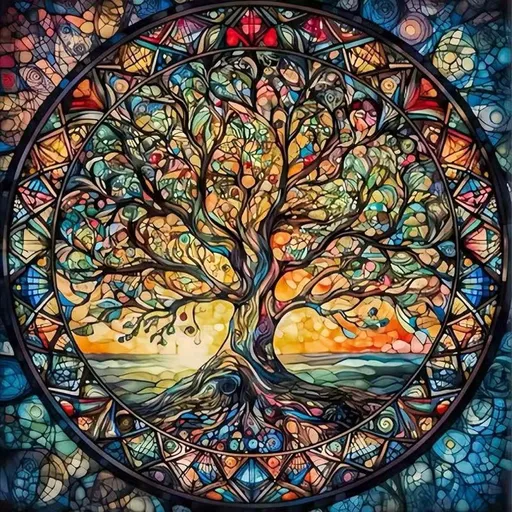 Tree of Life Diamond Painting Kits for Adults, 5D Diamond Art Kits for Beginners, DIY Full Drill Round Paint by Diamonds Dot Art Paintings for Home Decor 11.8X11.8In