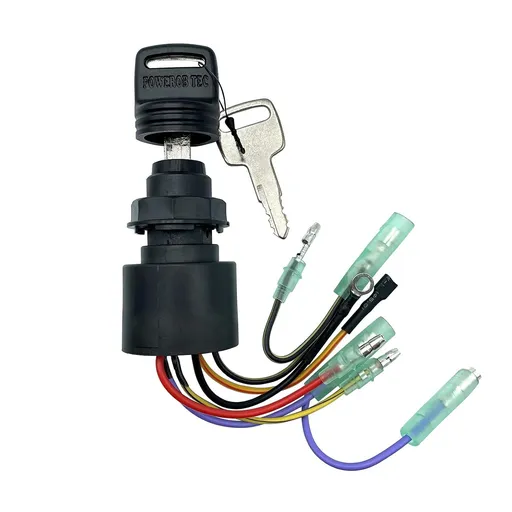 Boat Ignition Switch with 2 Keys, 3-Position 6-Wire Replacement for Mercury and Mariner Outboard Control Boxes, 87-17009A2 and 87-17009A5