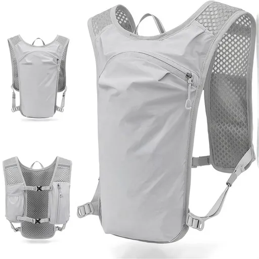 Hiking Hydration Pack Running Backpack Daypack Vest with Water Bladder for Women Men Cycling Biking Trail Race（granny gray）