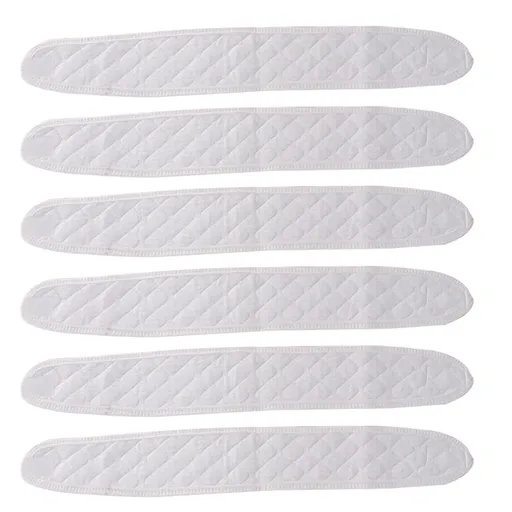 6pcs Cotton Baby Belly Band Infant Umbilical Cord Soft Newborn Navel Belt (White)