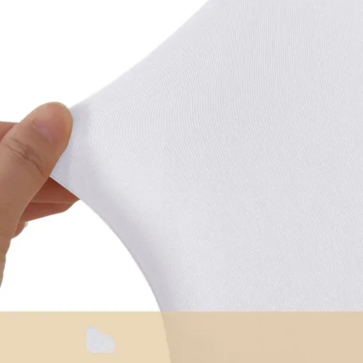 White Chair Covers for Party Folding Chair - Universal Fitted Chair Slipcovers Protector for Wedding, Banquet, Celebration