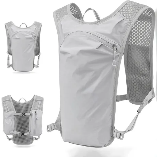 Lightweight Running Hydration Vest with 1.5 L Water Bladder, Insulated Backpack for Trail Running, Hiking, Cycling and Marathons, Grey