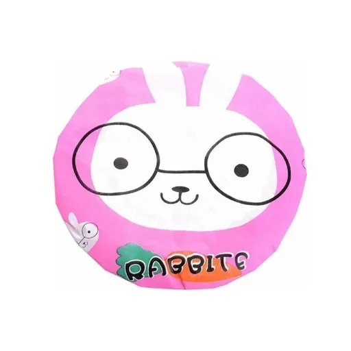 Reusable Women Girls Hair Wrap Waterproof Shower Bath Shower Cap Hat - Rabbit