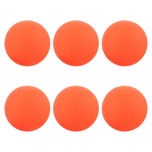 PVC Street Hockey Balls Orange Low-Bounce Precision Outdoor 6Pcs
