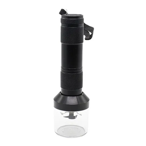 Electric Metal Grinder Flashlight Shaped Aluminum Alloy Herb Grinder Crusher Portable Electric Smart Grinder