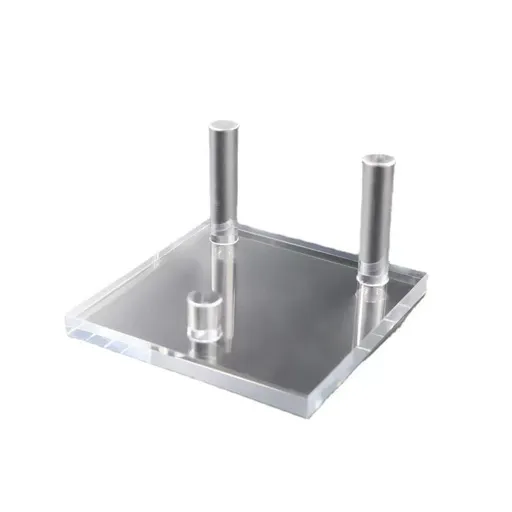 Clear Acrylic Display Stand - Three-Peg Display Easel Stands for Fossil Coral Geodes Rock Mineral Agate Small Collectibles