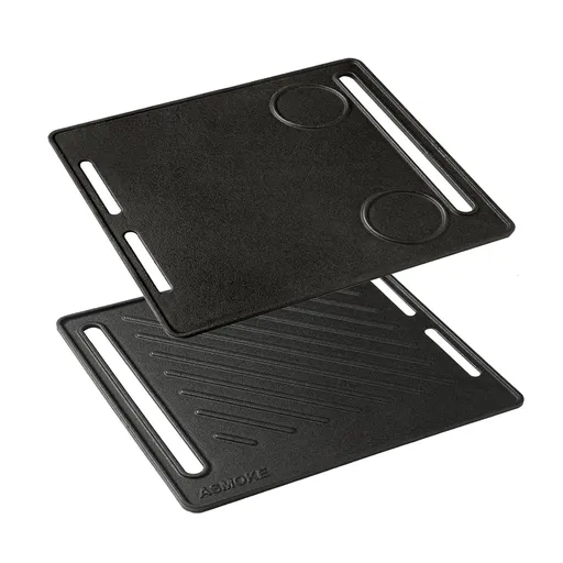 ASMOKE Pre-Seasoned Matte Enamel Cast Iron Reversible Grill/Griddle