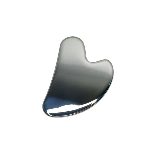 Stainless Steel Gua Sha Facial Tool Large Size 8.5x6.2cm Heart Shape for Face and Body Massage Reducing Puffiness
