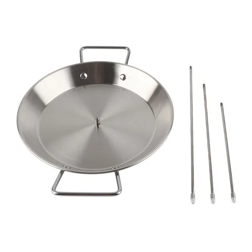 Vertical Skewer for Grill Brazilian Vertical Spit Stand Stainless Steel Barbecue Grilling Accessory with 3 Removable Spikes
