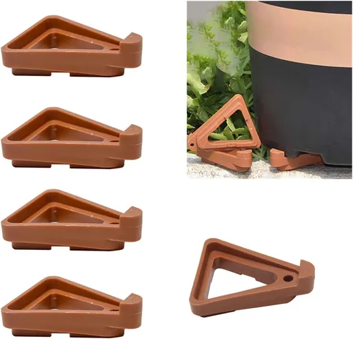 24pcs Plant Pot Feet, Invisible Flower Pot Risers, Non-Slip Pot Toes Supports for Indoor Outdoor Gardening Plant Container Small to Large Flower Planters
