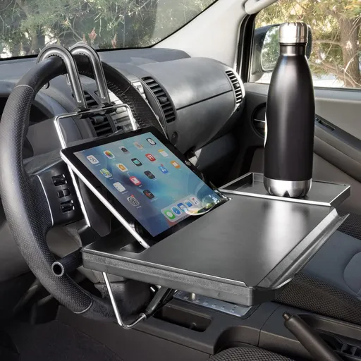 Car Table Tray with Adjustable Height and Tilt | Car Desk for Laptop FITS on Any Car Model | Holds Food, Drinks, Laptops