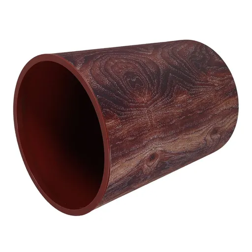Plastic Wood Grain Trash Can Vintage Look for Bedroom Kitchen and Bathroom