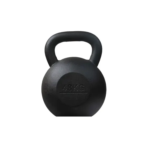 48kg Classic Cast Iron Powder Coated Kettlebell Black
