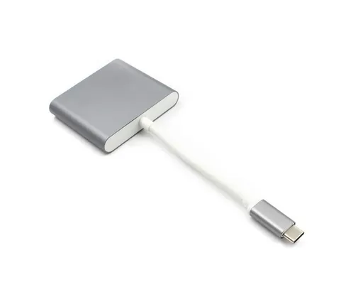 3 in 1 USB 3.1 Type-C to 4K UHD HDMI-compatible USB-C Hub Adapter Converter for Macbook As Shown