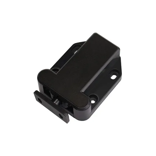 Cabinet Push Latch, 2 Pack Push to Open Catch Lock, Rebound Self-Locking Device Pop-Up Open Cupboard Door (2, Black)
