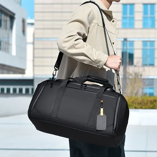 Travel Duffel Bag Laptop Duffel Men'S Travel Bag Women'S Travel Bag Durable - Black - Size L