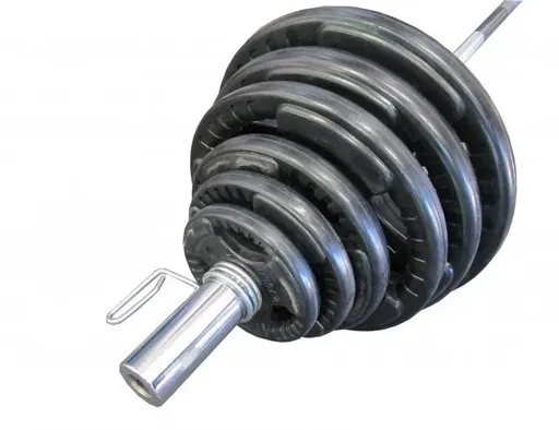 145kg Olympic Rubber Coated Barbell Weights Set