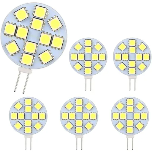 G4 LED Bulb 2W 12-24V Warm White 3000K 200LM Non-Dimmable 12x5050 SMD for Cabinets Compatible with Phillips Oral-B Braun