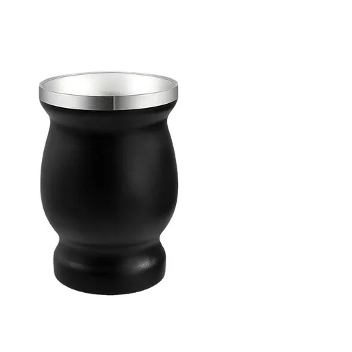 Stainless Steel Vacuum Insulated Thermal Cup Easy to Clean Gourd Shape Ideal for Home Office Outdoor Use Black