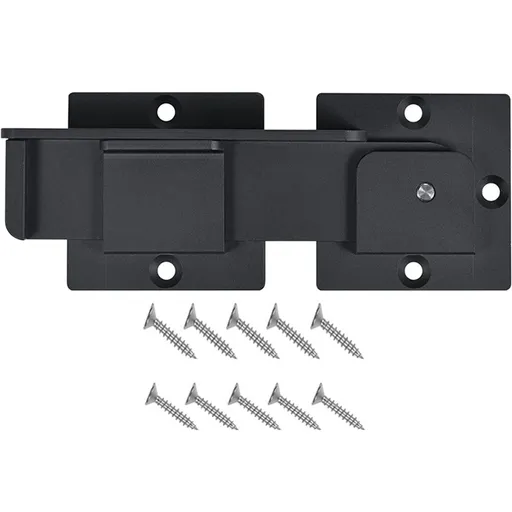 7.5" Flip Gate Latch Lock with Padlock Holes, 4mm Heavy Duty Aluminum Alloy Door Latch for Outdoor Wooden Fence, Swing and Sliding Open Gate, Double Gate, Barn Door, Shed, Vinyl Fence, Yard
